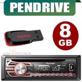 Toca Cd Player Mp3 Pioneer Usb Frontal+ Pen Drive 4gb Grátis